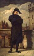 William Morris Hunt Portrait of Hamlet, oil painting on canvas